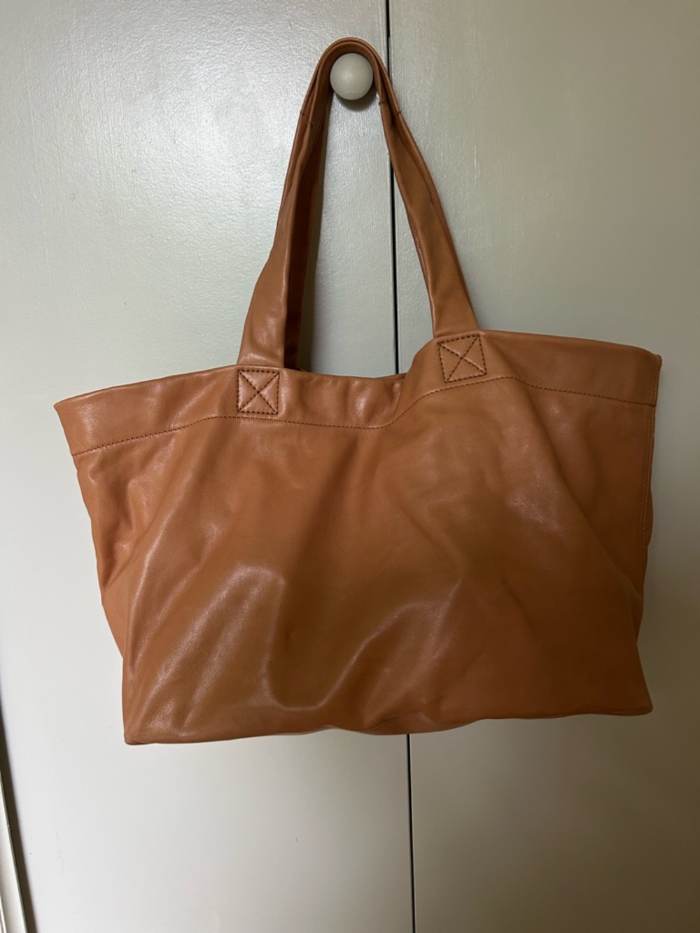 Madewell Large Tan Leather Tote Bag